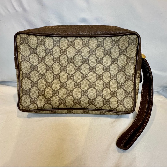 Rare Vintage Gucci GG Supreme Clutch Bag/Wristlet - Picture 2 of 13